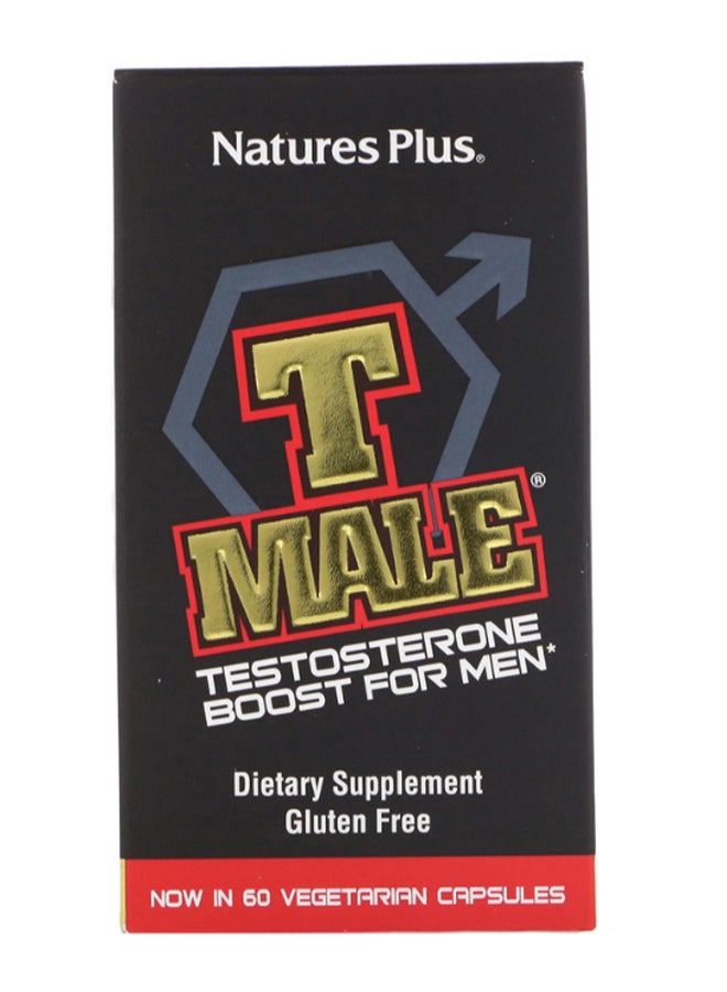 Natures Plus T Male Testosterone Boost - 60 Vegetarian Capsules - Image 1