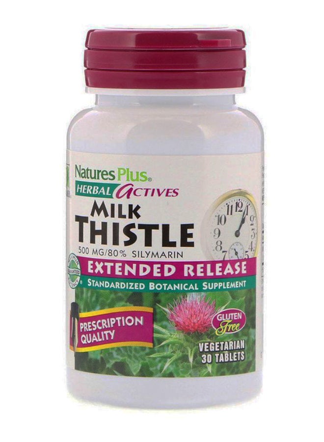 Natures Plus Milk Thistle Extended Release - 30 Tablets - Image 1
