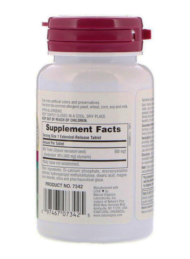 Natures Plus Milk Thistle Extended Release - 30 Tablets - Image 2