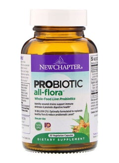 Probiotic All-Flora Whole Food Live - 30 Vegan Capsules