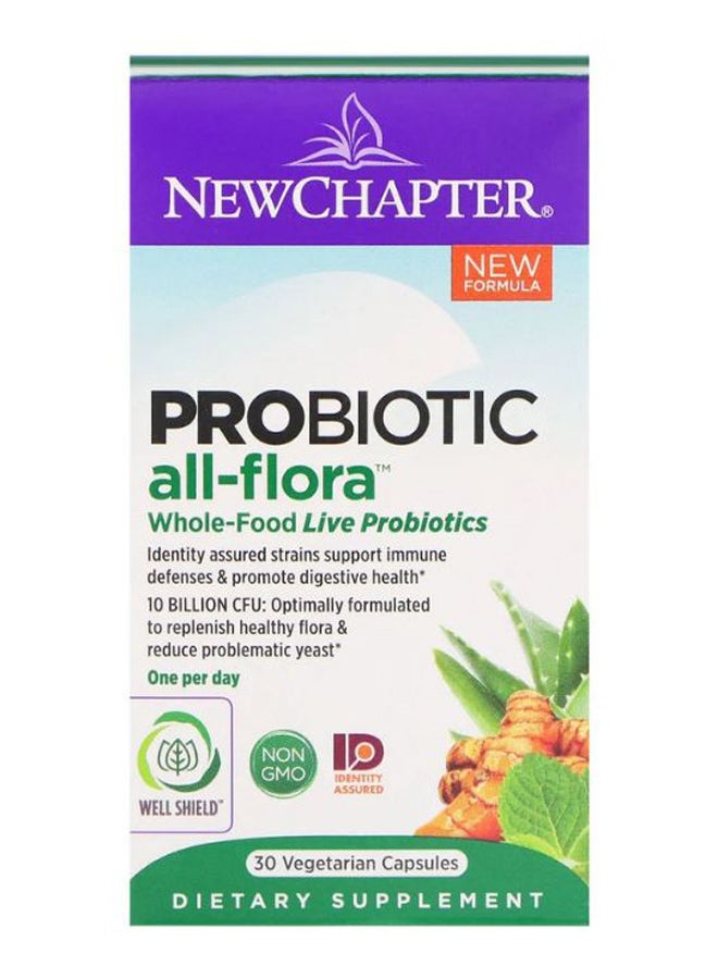 New Chapter - Probiotic All-Flora Whole Food Live - 30 Vegan Capsules - Image 1