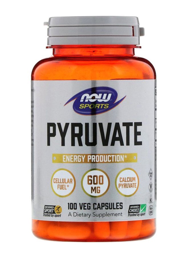 Now Foods Pyruvate Energy Production - 100 Veg Capsules - Image 1
