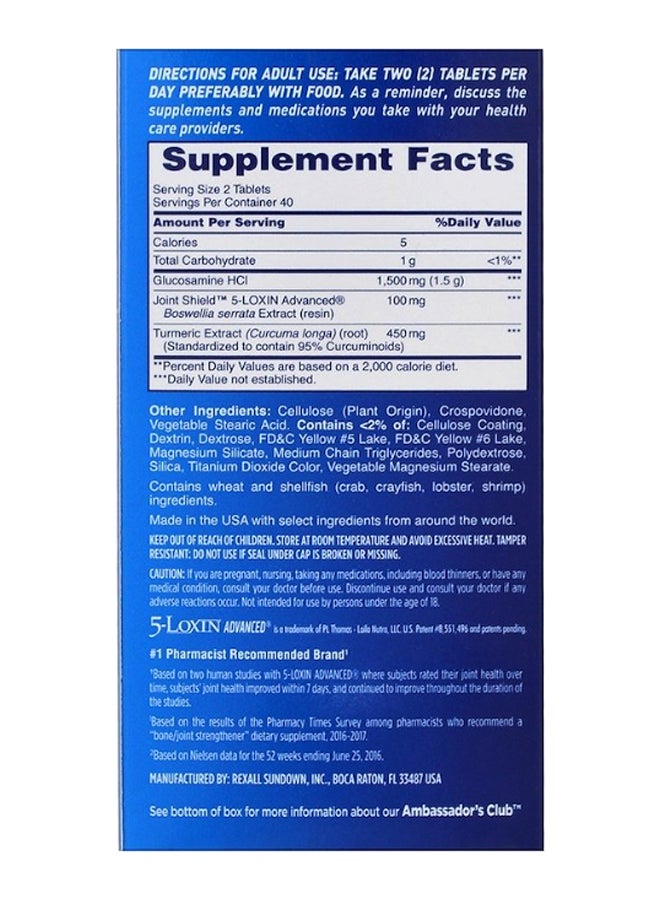 Osteo Bi-Flex Joint Health Triple Strength Turmeric - 80 Coated Tablets  - Image 2