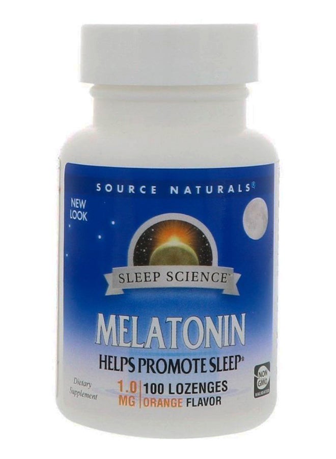 Source Naturals Melatonin Orange Flavor Help Promote Sleep - 100 Lozenges - Image 1