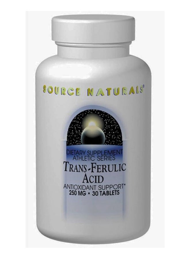 Source Naturals Trans-Ferulic Acid Antioxidant - 30 Tablets - Image 1