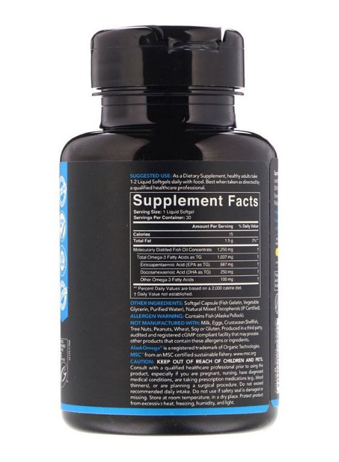 SPORTS RESEARCH - Triple Strength Omega-3 Dietary Supplement - 30 Softgels - Image 1