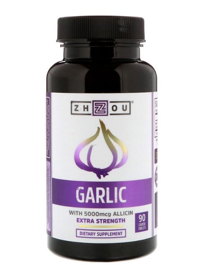Zhou Nutrition - Garlic Extra Strength Dietary Supplement - 90 Tablets - Image 1