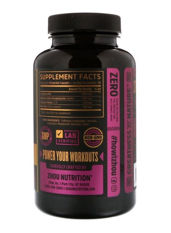 Zhou Nutrition N.O. Pro With Beet Root Dietary Supplement - 120 Capsules  - Image 2