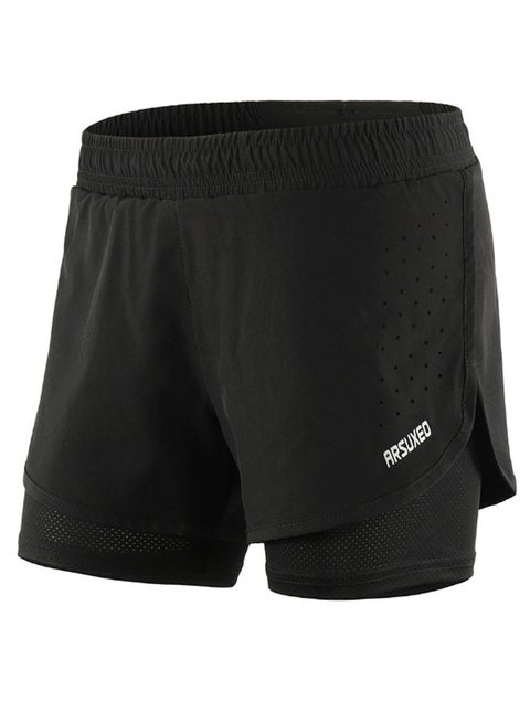 2-In-1 Quick Drying Breathable Active Running Shorts XL