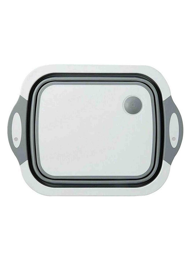 Generic - Multi-Function 3-in-1 Foldable Collapsible Cutting Board Grey/White 40x30x25cm - Image 1
