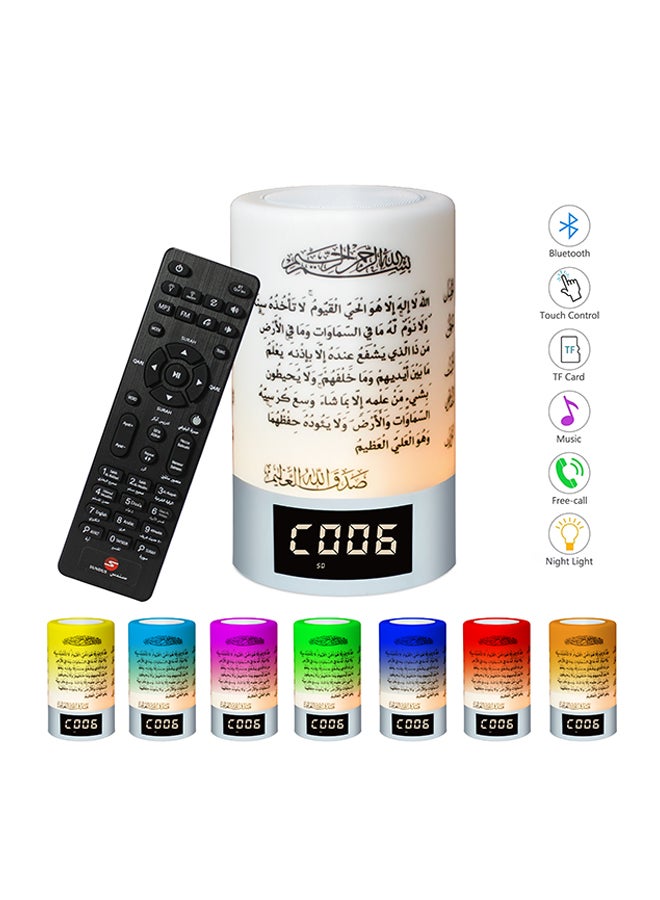 سندس سماعة بلوتوث لتشغيل التلاوات القرآنية مع جهاز تحكم عن بُعد أبيض/ أسود - Image 3