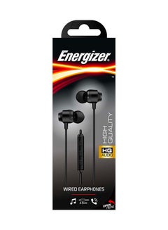 Energizer Heavy Bass In-Ear Stereo Headphones With Metallic Finish Black  - Image 2