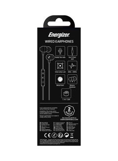 Energizer Heavy Bass In-Ear Stereo Headphones With Metallic Finish Black  - Image 3