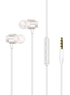 Energizer Heavy Bass In-Ear Stereo Headphones With Metallic Finish White  - Image 1