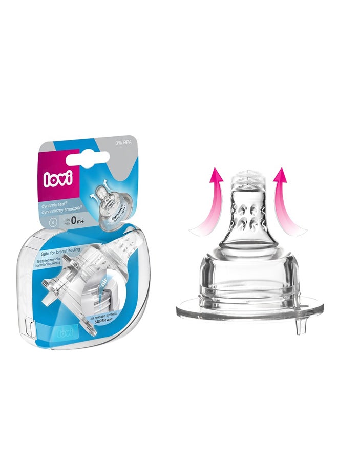lovi Pack Of 2 Dynamic Super Vent Teat, 0 Months+ 
