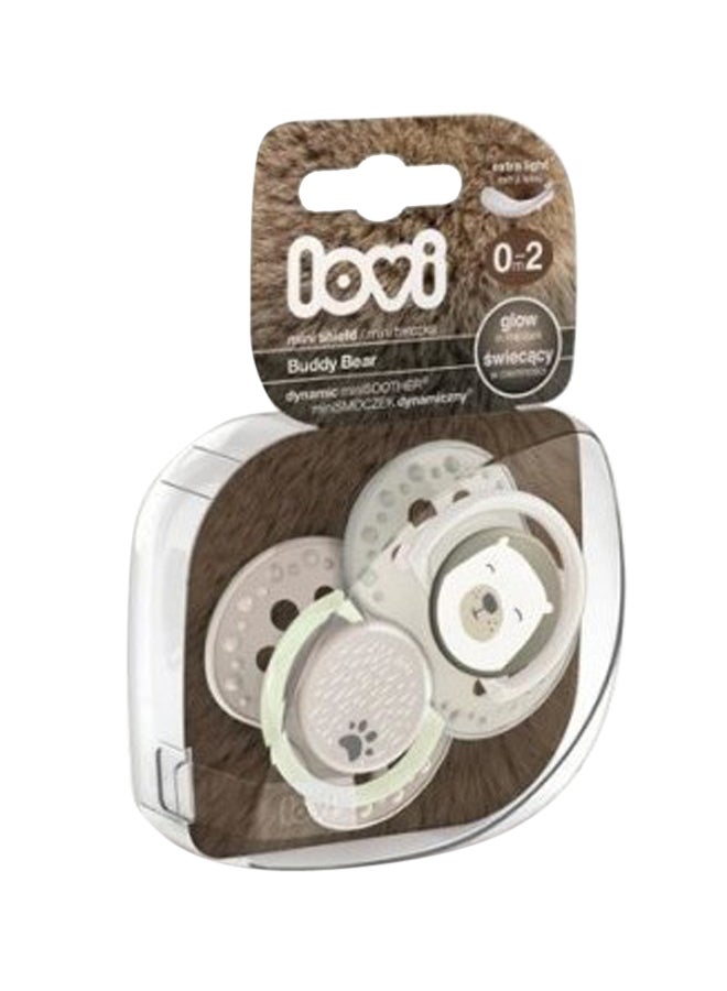 lovi 2-Piece Buddy Bear Dynamic Soother 0-2Months  - Image 2