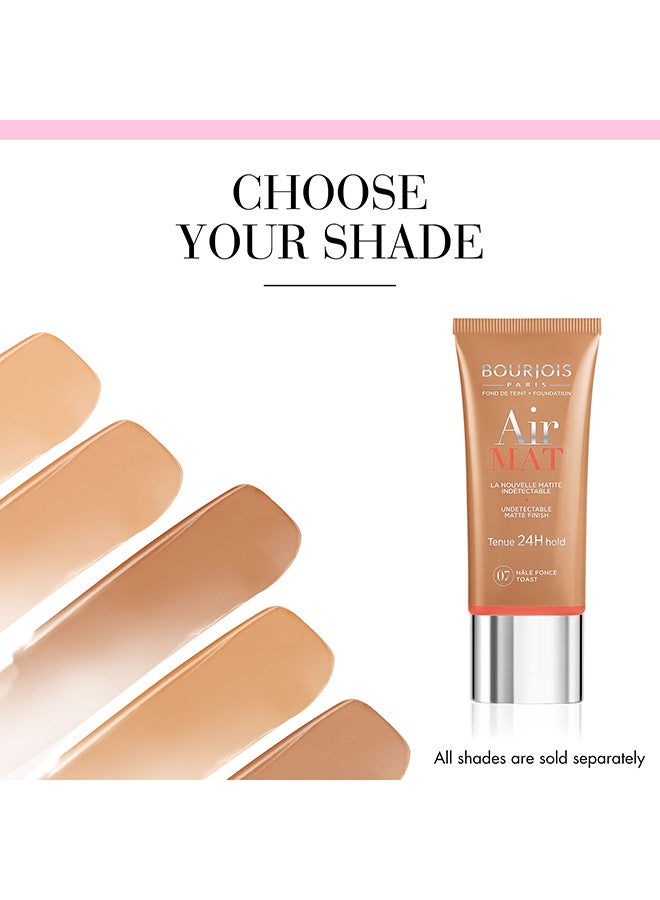 BOURJOIS PARIS Air Mat 24H Foundation 30 ml 07 Hale Fonce Toast  - Image 2
