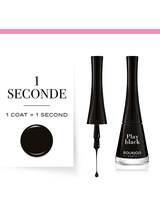 1 Seconde Nail Polish 9 ml 06 Play Black - v1586773180/N23287292A_9