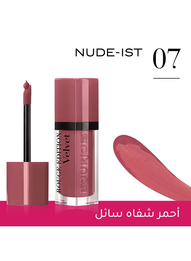 BOURJOIS PARIS Rouge Edition Velvet Liquid Lipstick – 07 –Nude-Ist  - Image 2