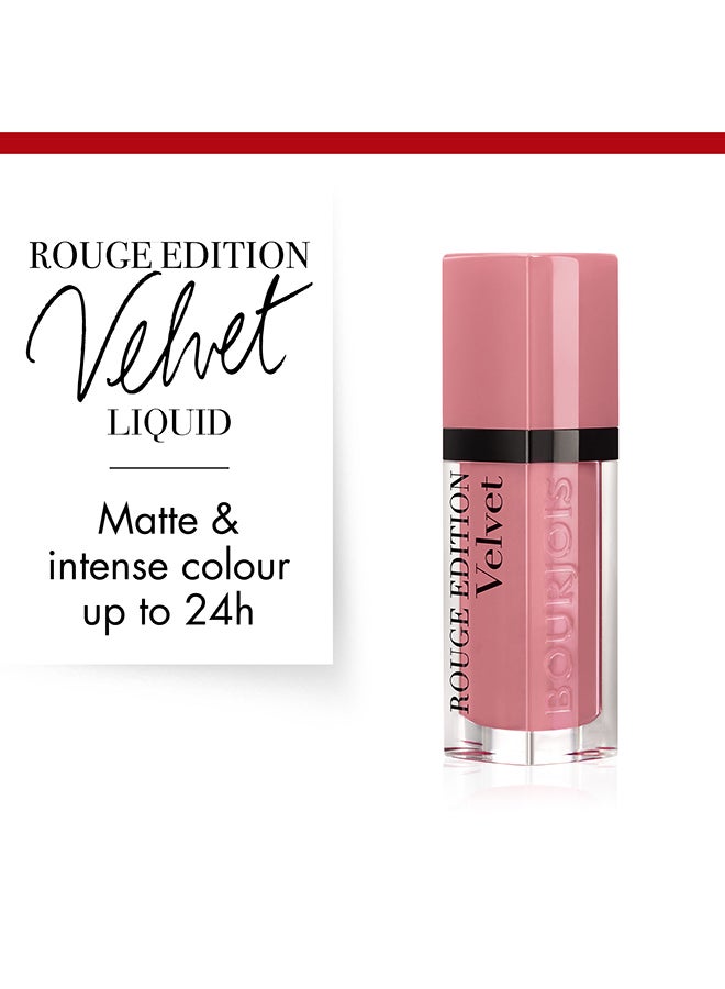 BOURJOIS PARIS - Rouge Edition Velvet Liquid Lipstick 7.7 ml 10 Don’t Pink Of It! - Image 1