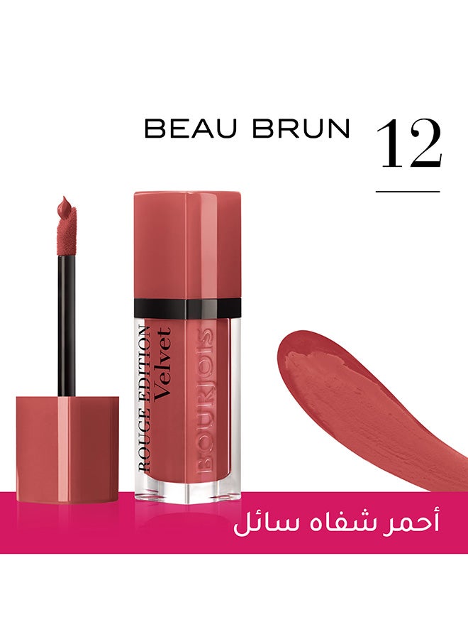 BOURJOIS PARIS - Rouge Edition Velvet Liquid Lipstick 7.7 ml 12 Beau Brun - Image 1