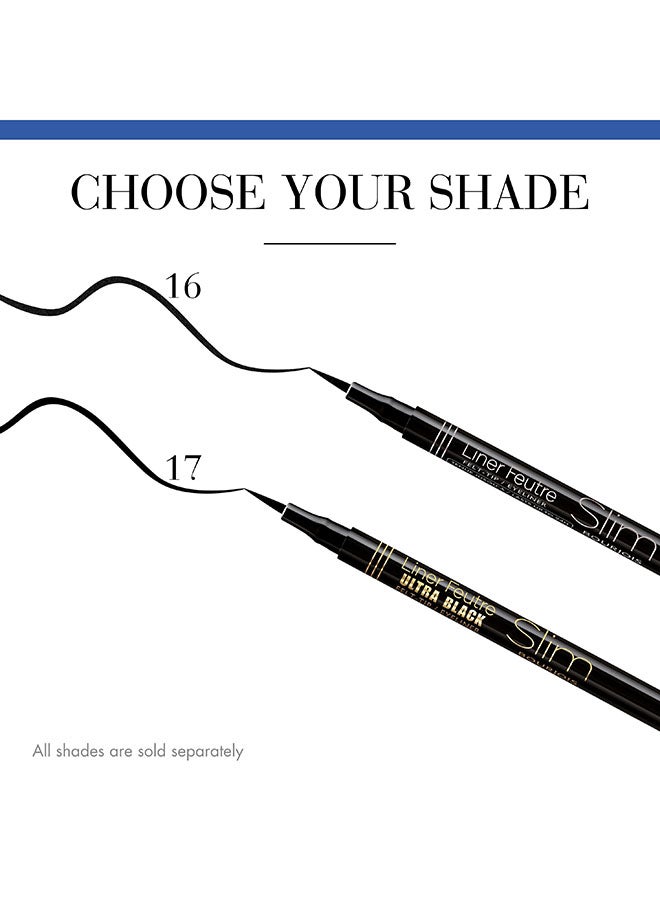 BOURJOIS PARIS - Liner Feutre Slim Eyeliner 0.8 ml 17 Ultra Black - Image 1