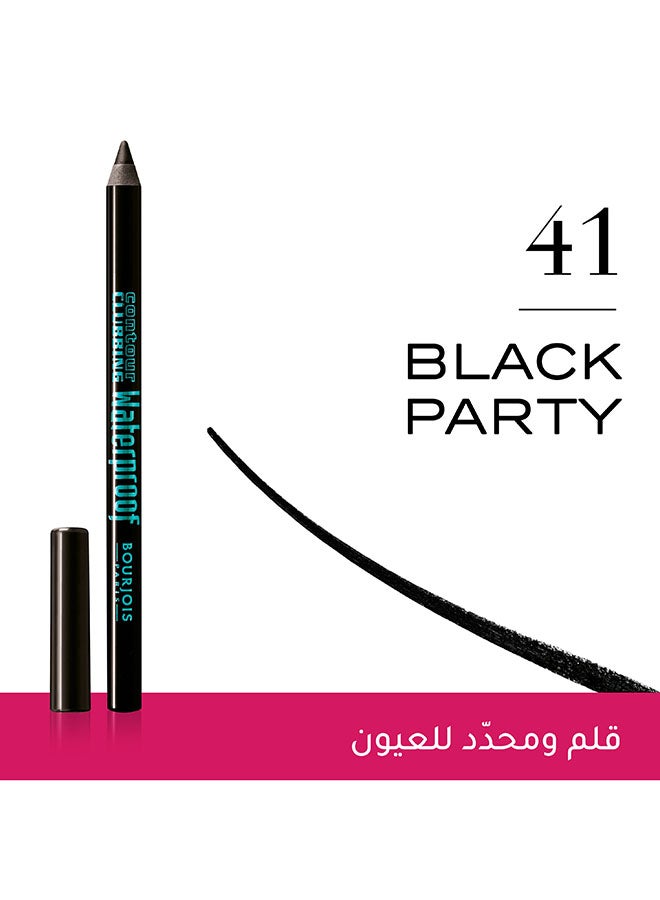 BOURJOIS PARIS - Contour Clubbing Waterproof Eye Pencil Eye Liner 41 Black Party. - Image 1