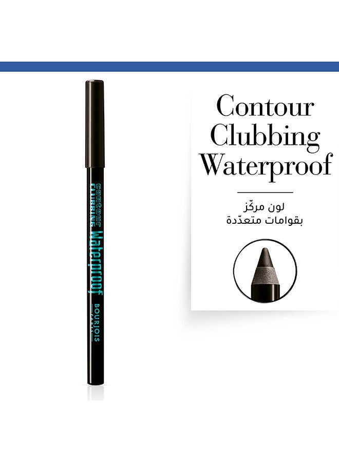 BOURJOIS PARIS - Contour Clubbing Waterproof Eye Pencil Eye Liner 41 Black Party. - Image 1