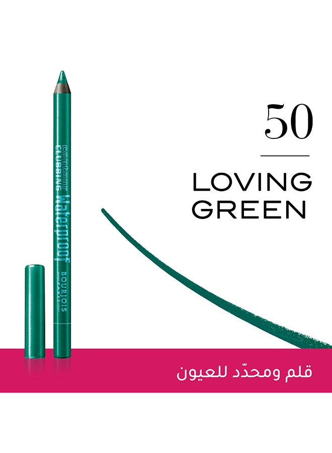 BOURJOIS PARIS Contour Clubbing Waterproof Pencil And Liner 1.2g 50 Loving Green  - Image 4