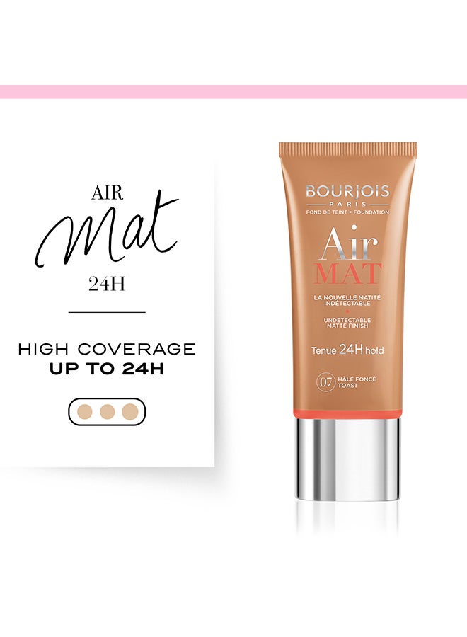 BOURJOIS PARIS Air Mat 24H Foundation 30 ml 07 Hale Fonce Toast  - Image 5