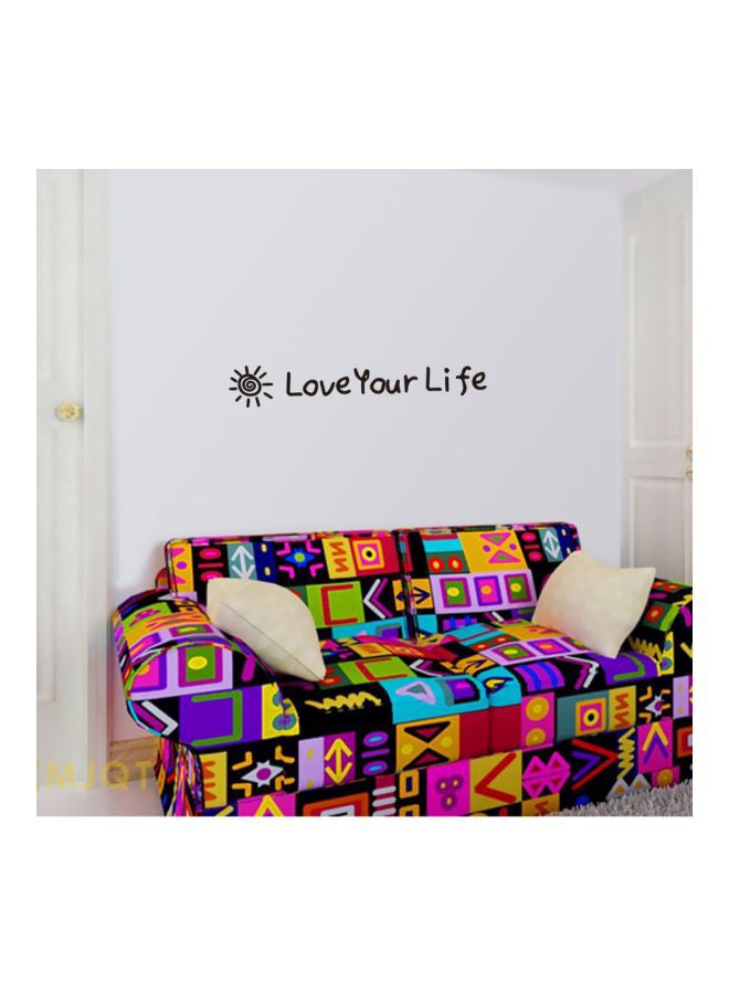 ملصق جداري بطبعة اقتباس "Love Your Life" من كيانجتاي أسود 55x9سم - Image 2