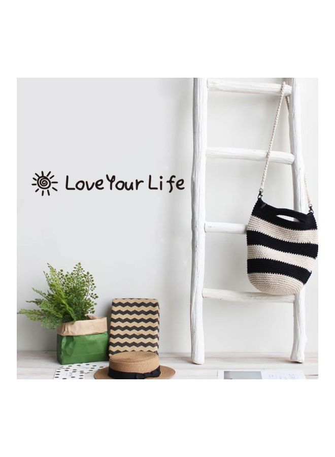 ملصق جداري بطبعة اقتباس "Love Your Life" من كيانجتاي أسود 55x9سم - Image 3