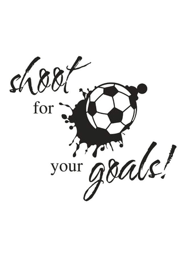 Qiangtie Shoot For Your Goals Pattern Wall Sticker Black 59x68cm - Image 1