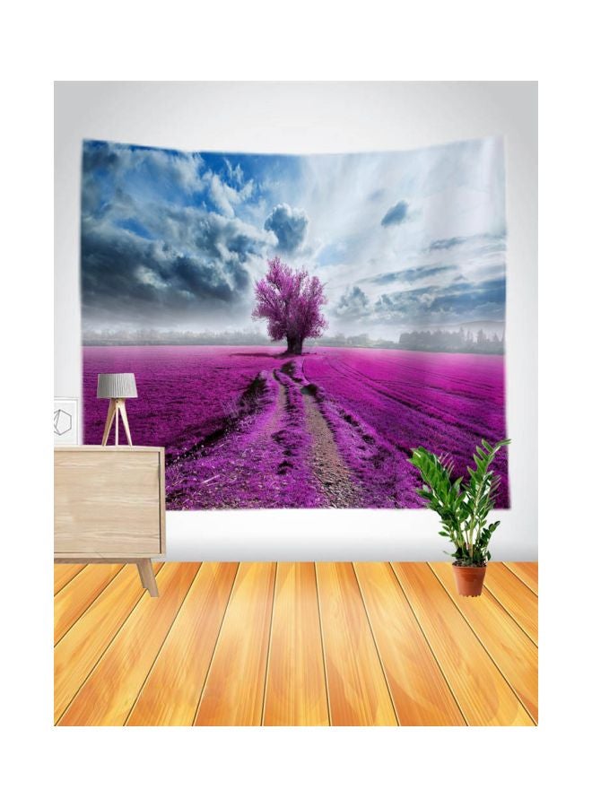 Qiangtie Flower Pattern Wall Art Purple/Blue/White 150x200cm - Image 1
