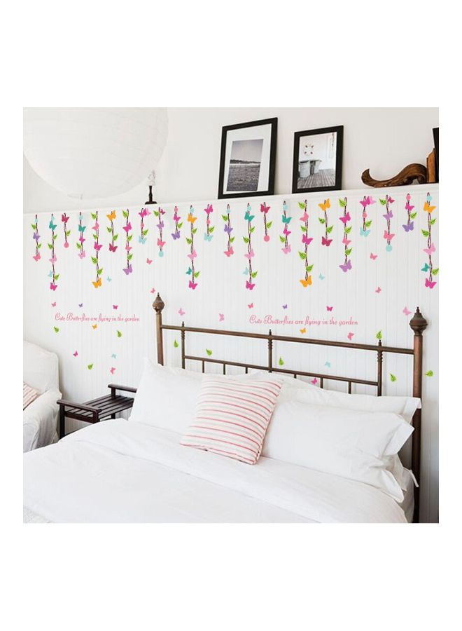 Qiangtie Butterfly Pattern Wall Sticker Pink/Green/Yellow 50x70cm - Image 1