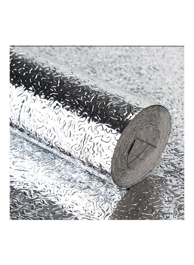 Generic Qiangtie Oil Proof High Temperature Resistance Kitchen Wall Sticker Silver 2x0.45meter  - Image 2