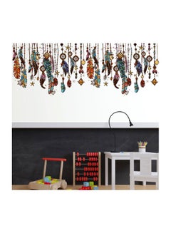 Qiangtie Rattan Plant Pattern Wall Sticker Brown/Orange/Blue 70x50cm