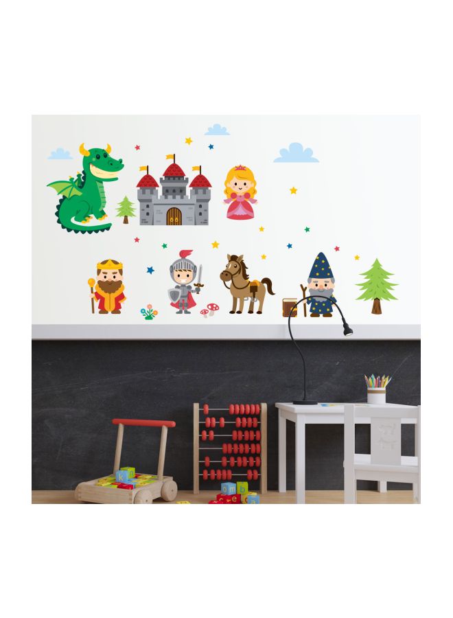 Qiangtie Cartoon Pattern Wall Sticker Red/Yellow/Green 70x50cm - Image 1