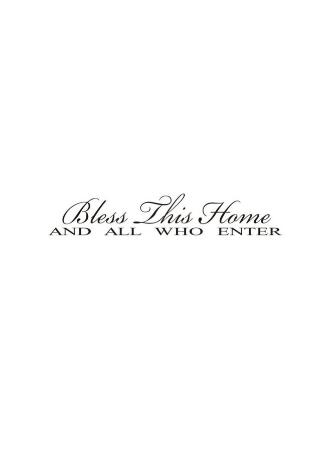 Qiangtie Bless This Home Wall Stickers Black 10x56centimeter - Image 1