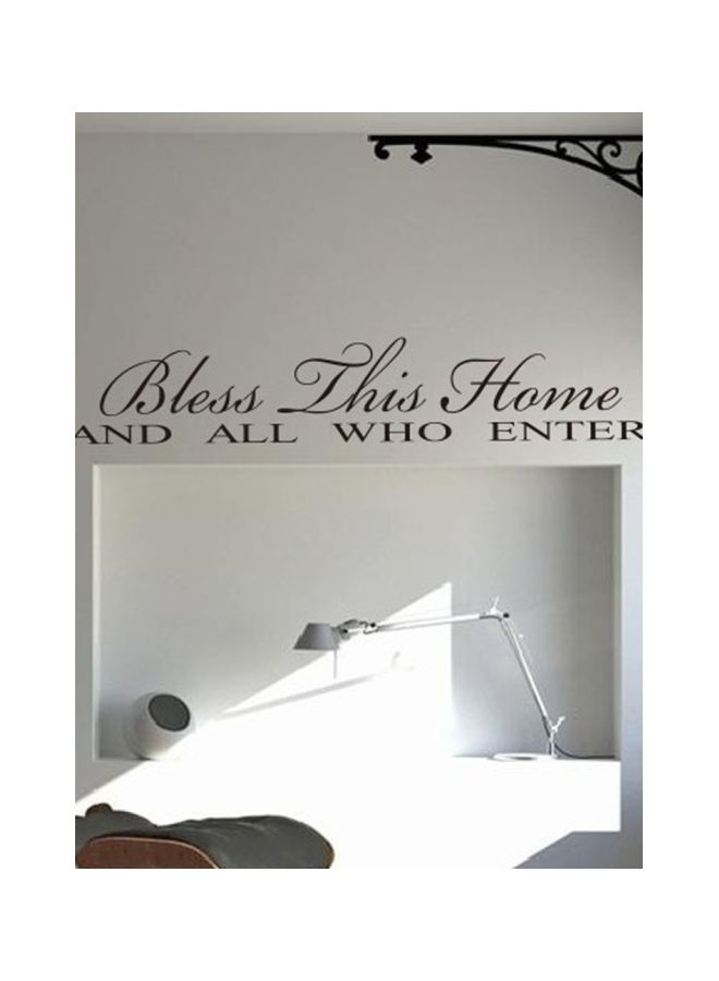 Qiangtie Bless This Home Wall Stickers Black 10x56centimeter - Image 2