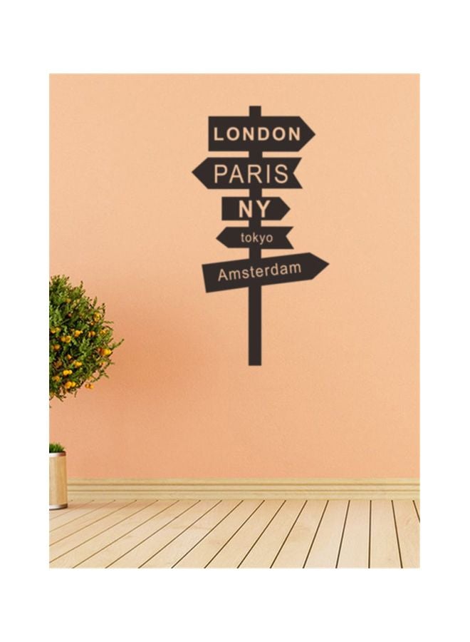 Qiangtie Guide Board Printed Wall Sticker Black 43x80cm - Image 3