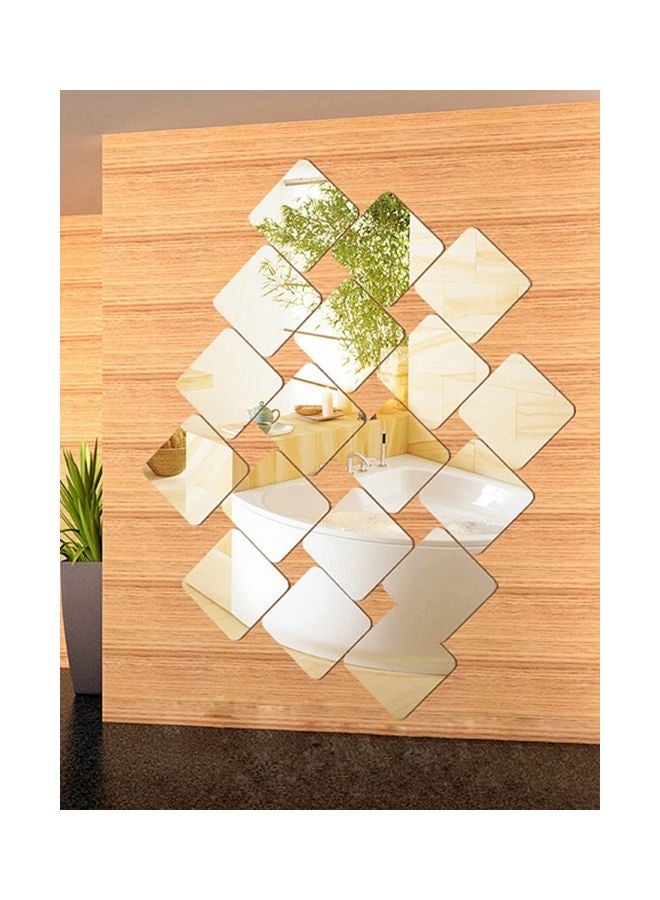 Qiangtie Mirror Style Wall Sticker Silver 15x15centimeter - Image 2