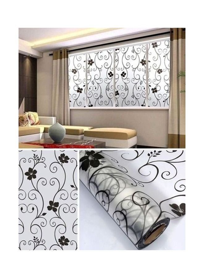 ملصق نافذة من الزجاج بتصميم زهور غير شفافة كيانجتاي أسود 45x100Ø³Ù†ØªÙŠÙ…ØªØ±  - Image 3