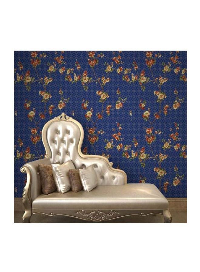 Qiangtie Non-Woven 3D Wallpaper Blue/Yellow/Orange 53x1000cm 