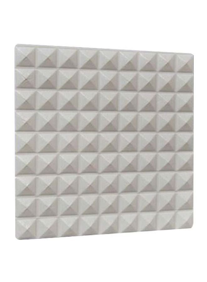 ملصق جداري من كيانجتاي بنمط معيني مجسم أبيض 30x30سم