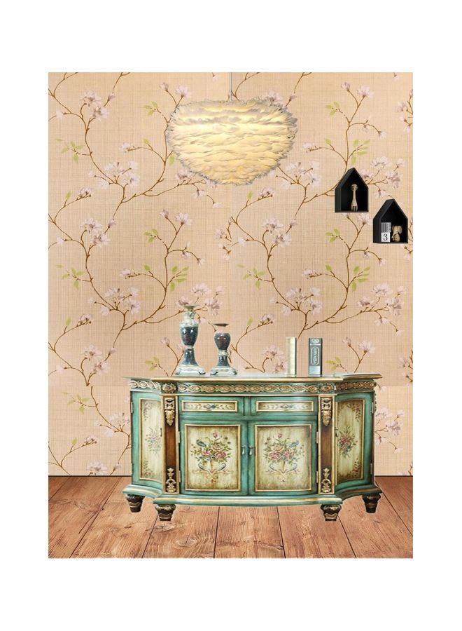 Qiangtie Flower Pattern Fresh Style Wall Sticker Beige 5meter  - Image 2