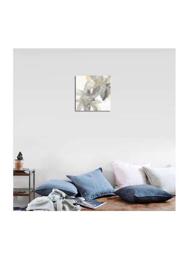 Qiangtie Flower Pattern Wall Art Beige/Grey/Black 50x50cm - Image 2