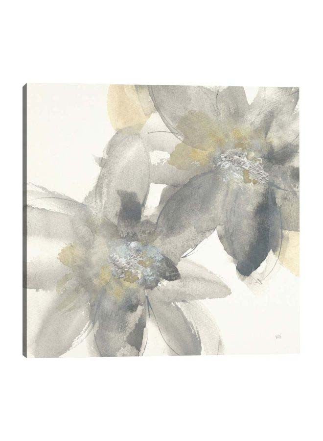 Qiangtie Flower Pattern Wall Art Beige/Grey/Black 50x50cm - Image 1