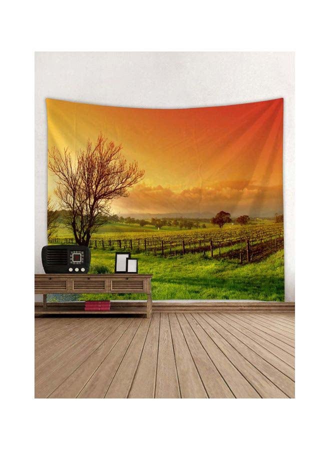 Qiangtie Decorative Pastoral Tapestry Yellow/Orange/Green 150x200cm - Image 1