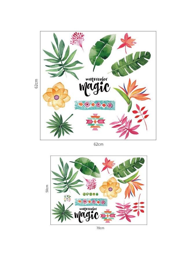Qiangtie Leaf Pattern Wall Sticker Multicolour 70x50cm - Image 2